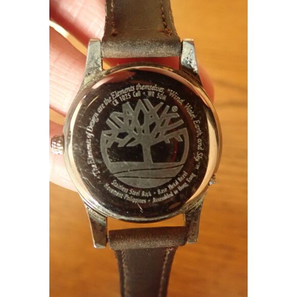 Timberland Indiglo Watch 50m Gunmetal Gray Vintage Mens Leather Strap - Picture 2 of 6